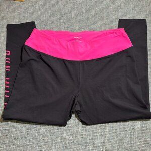 Torrid Athletic Cropped Pink and Black Leggings Size 3 Run Wild Plus Size